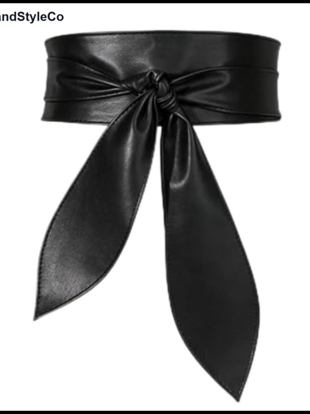 Faux Leather Obi Belt Wide Wrap Tie Waist Knotted Corset Belt for Dress